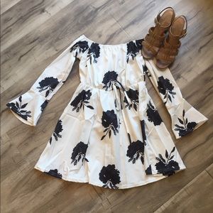 Off the shoulder dress!